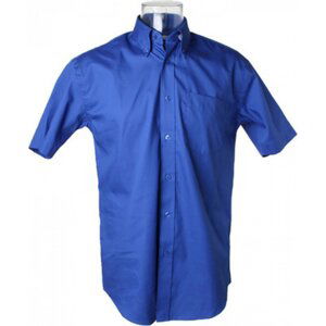 Kustom Kit Pánská prémiová oxford košile s krátkým rukávem v klasickém střihu Barva: modrá královská, Velikost: 37 (S/14H) K109
