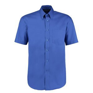 Kustom Kit Pánská prémiová oxford košile s krátkým rukávem v klasickém střihu Barva: modrá královská, Velikost: 39/40 (M/15H) K109