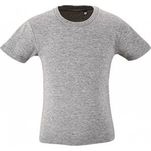 Sol's Dětské tričko Milo z organické bavlny s enzymatickým ošetřením Barva: šedá melange, Velikost: 2 roky  (86/94) L02078