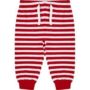 Larkwood Pohodlné dětské pyžamové kalhoty na doma s proužky / hvězdičkami, 0-4 let Barva: červeno-bílé proužky, Velikost: 3-4 roky LW085