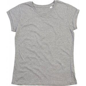 Dámské tričko Mantis z organické bavlny s ohnutými rukávky Barva: šedá melír, Velikost: M P81