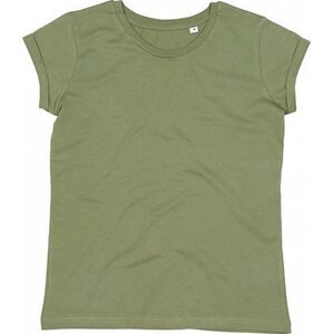 Dámské tričko Mantis z organické bavlny s ohnutými rukávky Barva: Olivová, Velikost: XL P81