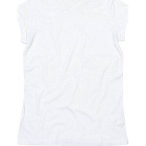 Dámské tričko Mantis z organické bavlny s ohnutými rukávky Barva: Bílá, Velikost: XL P81