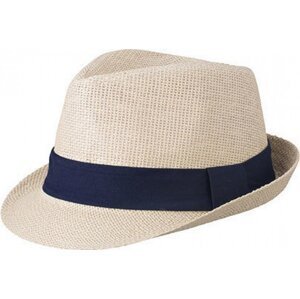 Myrtle beach Polstrovaný klobouk ve Street stylu s páskou na potisk či výšivku Barva: přírodní - modrá námořní, Velikost: L/XL (58 cm) MB6564