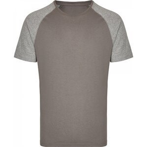 Zúžené baseballové tričko Miners Mater s krátkým kontrastním rukávem Barva: šedá tmavá - šedá světlá, Velikost: 3XL MY110