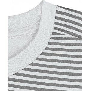 Nath Bavlněné přiléhavé slim-fit tričko Boston s kontrasními lemy 165 g/m Barva: bílá - šedá, Velikost: XL NH351