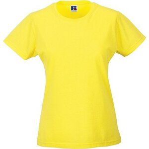 Dámské bavlněné měkčené tričko Slim fit Russell Barva: Žlutá, Velikost: XL Z155F