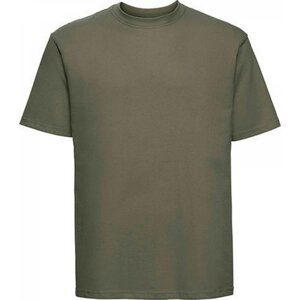 Měkčené 100% bavlněné tričko Russell 180 g/m Barva: zelená olivová, Velikost: 4XL Z180