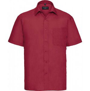 Russell Collection Popelínová košile Russell z polybavlny 65% polyester, 35% bavlna Barva: červená klasická, Velikost: XL (43/44) Z935