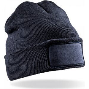 Result Genuine Recycled Recyklovaná dvojitá čepice Thinsulate™ Beanie pro potisk Barva: modrá námořní RT934