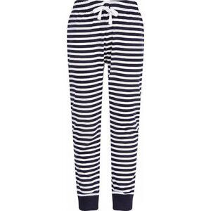 SF Women Pohodlné dámské pyžamové kalhoty na doma s proužky / hvězdičkami Barva: Navy-White Stripes, Velikost: M SF085