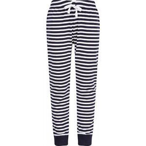SF Women Pohodlné dámské pyžamové kalhoty na doma s proužky / hvězdičkami Barva: Navy-White Stripes, Velikost: XS SF085