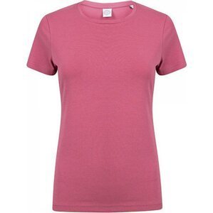SF Women Dámské mírně prodloužené strečové triko Skin Fit s elastanem 165 g/m Barva: Růžová, Velikost: XS SF121