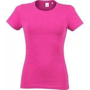 SF Women Dámské mírně prodloužené strečové triko Skin Fit s elastanem 165 g/m Barva: růžová melír, Velikost: XS SF121