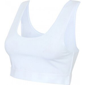 SF Women Sportovní crop top podrpsenka s měkkou žakárovou páskou Barva: bílá - bílá, Velikost: XS SF236