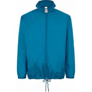 Základní lehká větrovka Sol's kapucí v límci a kapsami na zip Barva: modrá azurová, Velikost: 3XL L01618
