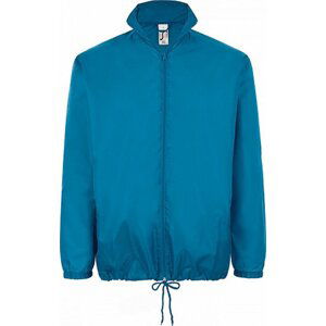 Základní lehká větrovka Sol's kapucí v límci a kapsami na zip Barva: modrá azurová, Velikost: M L01618