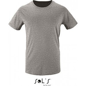 Sol's Pánské tričko Milo z organické bavlny s enzymatickým ošetřením Barva: šedá melange, Velikost: L L02076