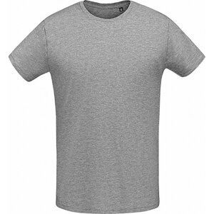 Sol's Slim fit lehké bavlněné tričko Martin 155 g/m Barva: šedá melír, Velikost: S L02855