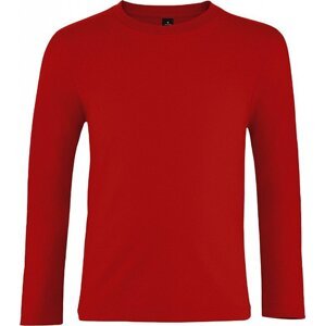Sol's Dětské bavlněné tričko Imperial s dlouhým rukávem Barva: Červená, Velikost: 6 let (106/116) L02947