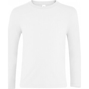 Sol's Dětské bavlněné tričko Imperial s dlouhým rukávem Barva: Bílá, Velikost: 10 let (130/140) L02947