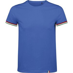 Sol's Pánské tričko Rainbow s kontrastními lemy na rukávech Barva: modrá královská - zelená, Velikost: XXL L03108