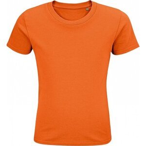 Sol's Dětské tričko Pioneer z organické bavlny s přírodním enzymem 175 g/m Barva: Oranžová, Velikost: 10 let (130/140) L03578