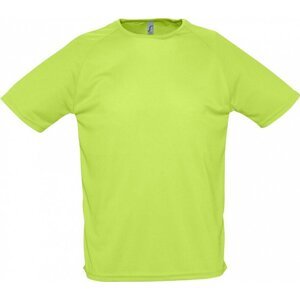 Sol's Sportovní tričko s raglánovými rukávy s kulatým zadním dílem Barva: Zelená jablková, Velikost: L L198