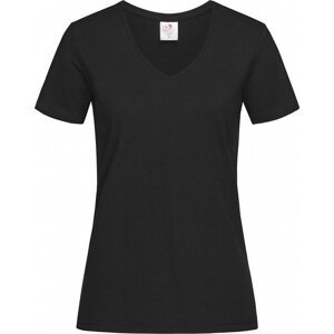 Stedman® Vegan dámské tričko s výstřihem do véčka 155 g/m Barva: Černá, Velikost: L