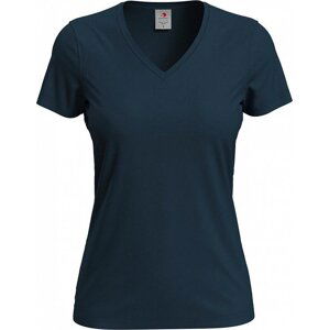 Stedman® Vegan dámské tričko s výstřihem do véčka 155 g/m Barva: modrá půlnoční tmavá, Velikost: L
