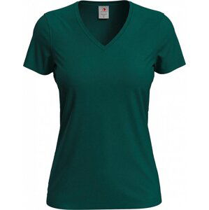 Stedman® Vegan dámské tričko s výstřihem do véčka 155 g/m Barva: Zelená lahvová, Velikost: L