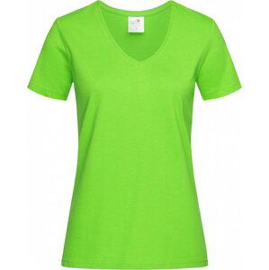 Stedman® Vegan dámské tričko s výstřihem do véčka 155 g/m Barva: zelená kiwi, Velikost: L