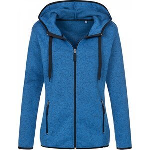 Stedman® Velmi odolná pletená fleecová dámská mikina s kapucí Stedman Barva: modrá melír, Velikost: L S5950