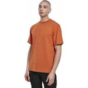 Prodloužené bavlněné rovné pánské triko Urban Classics 180 g/m Barva: červená zrzavá, Velikost: 6XL