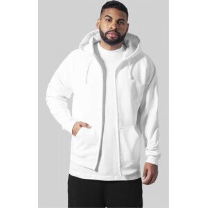 Měkká pánská zipová mikina Urban Classics 380 g/m Barva: Bílá, Velikost: 4XL