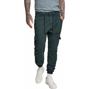 Pánské bavlněné kapsáčové kalhoty Urban Classics Barva: Zelená lahvová, Velikost: M
