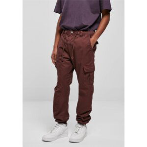 Pánské bavlněné kapsáčové kalhoty Urban Classics Barva: třešňová, Velikost: XL