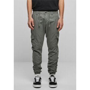 Pánské bavlněné kapsáčové kalhoty Urban Classics Barva: šedá tmavá, Velikost: XS