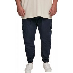 Pánské bavlněné kapsáčové kalhoty Urban Classics Barva: modrá námořní, Velikost: 4XL