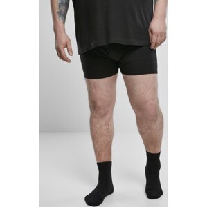 Pánské boxerky s elastanem Urban Classics 2 ks v balení Barva: černá - šedá uhlová, Velikost: 5XL