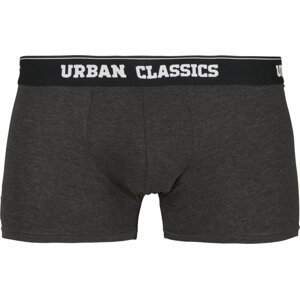 Pánské boxerky s elastanem Urban Classics 2 ks v balení Barva: černá - šedá uhlová, Velikost: XXL