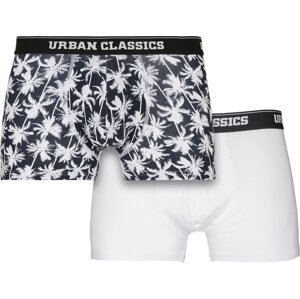 Pánské boxerky s elastanem Urban Classics 2 ks v balení Barva: palmy - bílé, Velikost: S