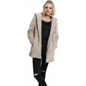 Urban Classics Dámská kožíšková zimní Sherpa parka Barva: Písková, Velikost: S