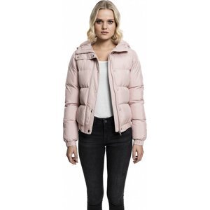 Krátká dámská zimní bunda Puffer Urban Classics Barva: růžová světlá, Velikost: M