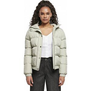 Krátká dámská zimní bunda Puffer Urban Classics Barva: softsalvia, Velikost: 3XL