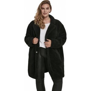 Ležérní dámský kožešinkový oversize kabátek Urban Classics Barva: Černá, Velikost: 4XL