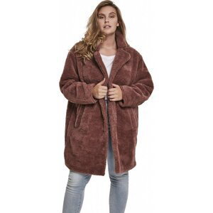 Ležérní dámský kožešinkový oversize kabátek Urban Classics Barva: tmavá růžová, Velikost: 3XL