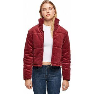 Manšestrová prošívaná bunda Puffer do pasu Urban Classics Barva: Červená vínová, Velikost: M