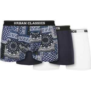 Boxerky Urban Classics z organické bavlny Barva: bandana navy+navy+white, Velikost: XS