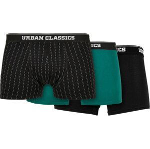 Boxerky Urban Classics z organické bavlny Barva: pinstripe aop+black+treegreen, Velikost: M